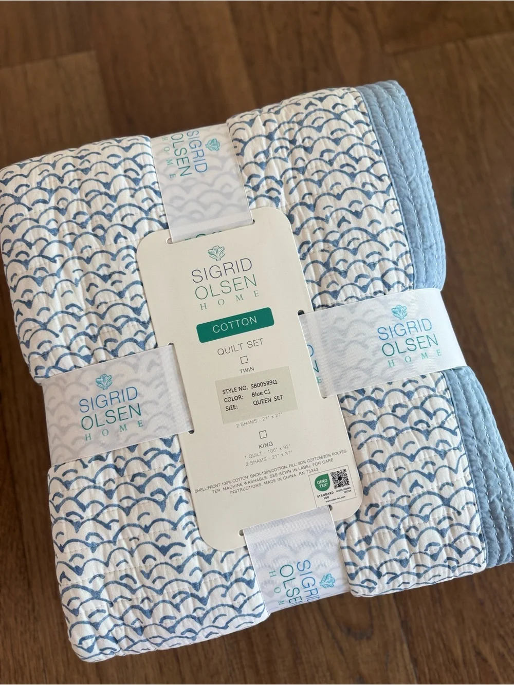 🎉LAST CHANCE🎉 BEACH TO BISTRO BY SIGRID OLSEN Cotton Block Print Quilt Set